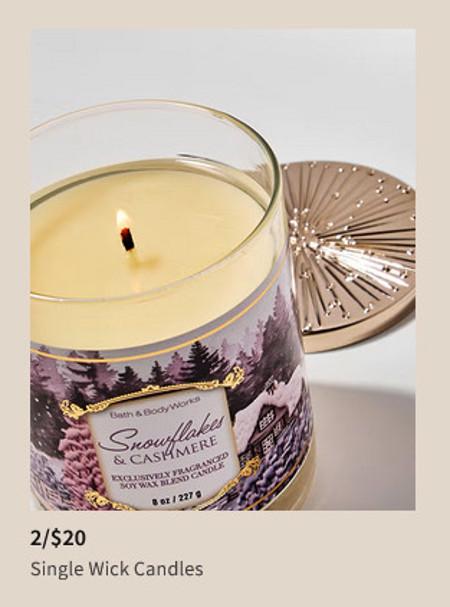2 for $20 Single Wick Candles