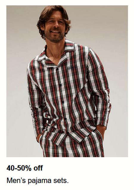 40-50% off Men's Pajamas Sets