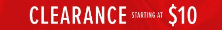 Clearance Starting at $10