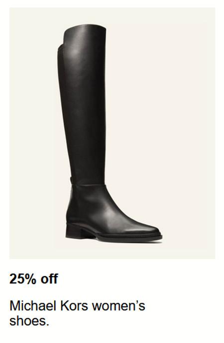 25% off Michael Kors Women's Shoes