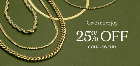 25% Off Gold Jewelry