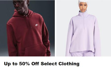 Up to 50% Off Select Clothing
