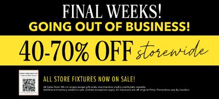 40-70% Off Storewide