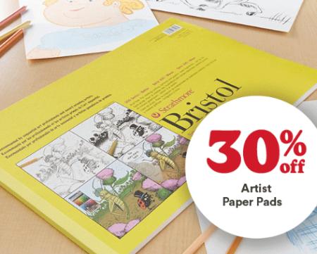 30% Off Artist Paper Pads