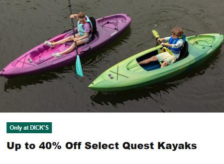 Up to 40% Off Select Quest Kayaks
