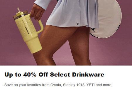 Up to 40% Off Select Drinkware