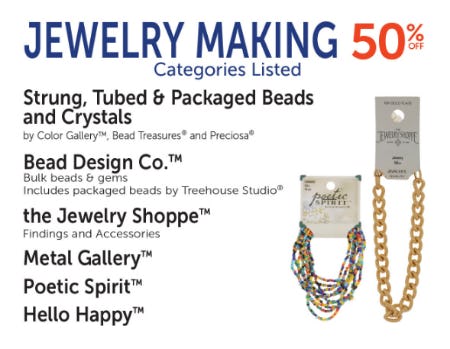 50% Off Jewelry Making