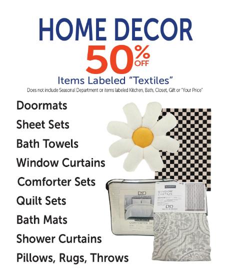 50% Off Home Decor