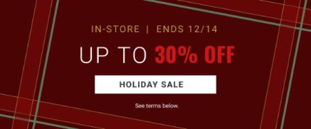 Up to 30% Off Holiday Sale