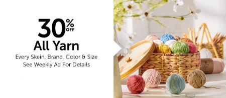 30% Off All Yarn