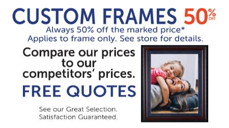 50% Off Custom Frames