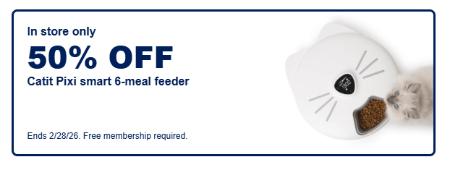 50% Off Catit Pixi Smart 6-Meal Feeder