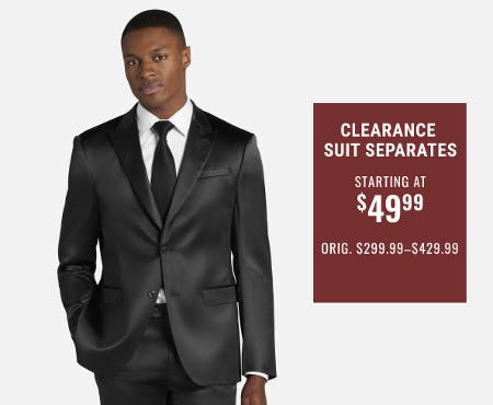 Clearance Suit Separates Starting at $49.99