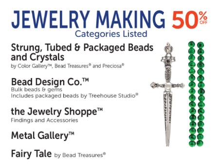 50% Off Jewelry Making