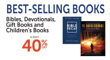 40% Off Best-Selling Books