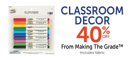 40% Off Classroom Decor