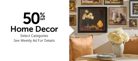 50% Off Home Decor