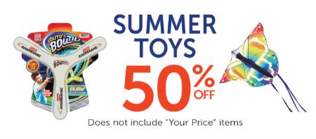 50% Off Summer Toys