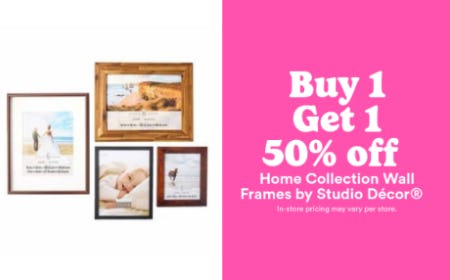 Buy 1, Get 1 50% Off Home Collection Wall Frames by Studio Décor
