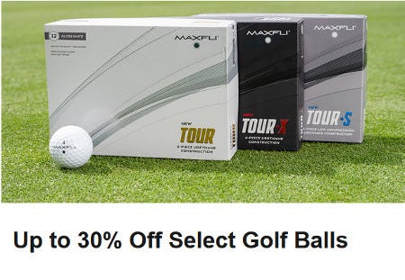 Up to 30% Off Select Golf Balls