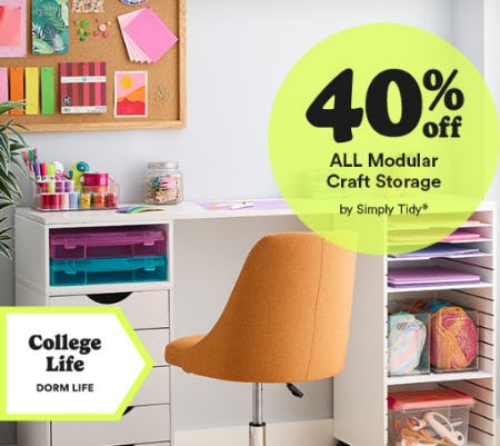 40% Off All Modular Craft Storage by Simply Tidy®