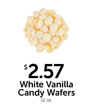 $2.57 White Vanilla Candy Wafers 12 oz