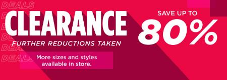 Clearance Save Up to 80%