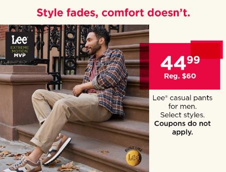 $44.99 Lee Casual Pants For Men