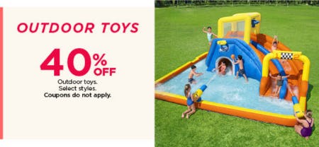 Outdoor Toys 40% Off