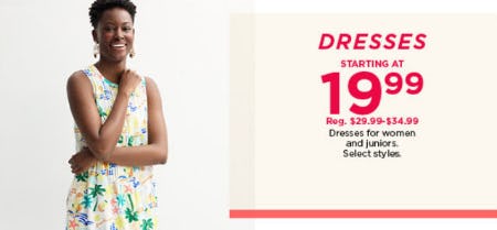 Dresses Starting at $19.99