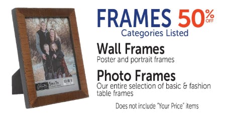 50% Off Frames