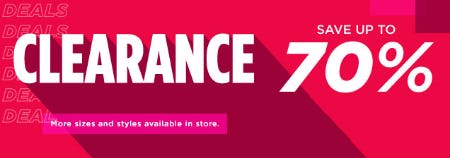 Clearance Save Up to 70%