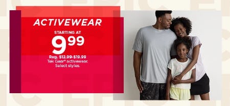 Activewear Starting at $9.99