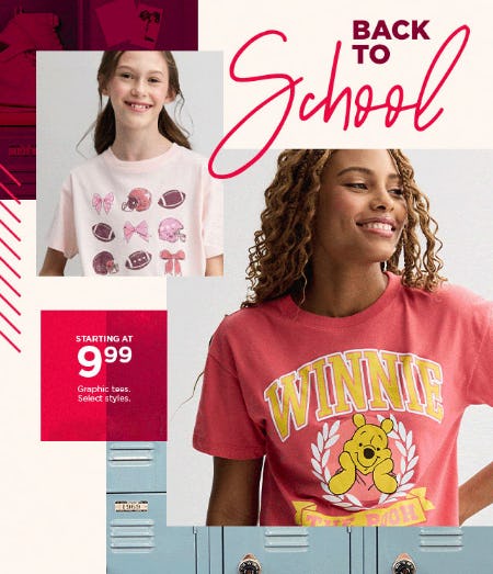 Starting at $9.99 Graphic Tees