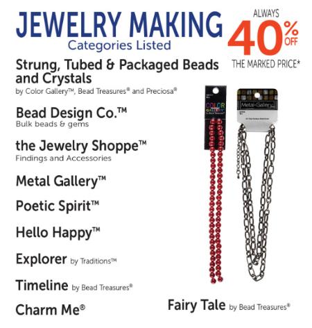 40% Off Jewelry Making