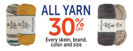 30% Off All Yarn
