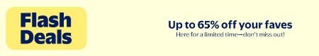 Flash Deals Up to 65% Off