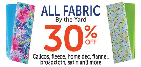 30% Off All Fabric