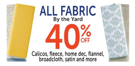 40% Off All Fabric