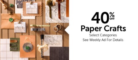 40% Off Paper Crafts
