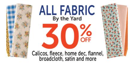 30% Off All Fabric