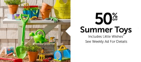 50% Off Summer Toys