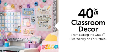 40% Off Classroom Decor