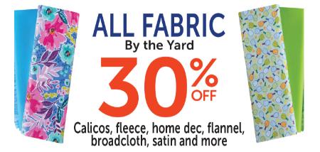 30% Off All Fabric
