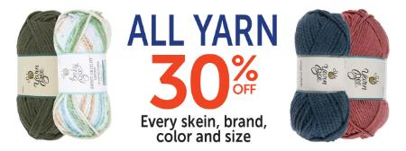 30% Off All Yarn