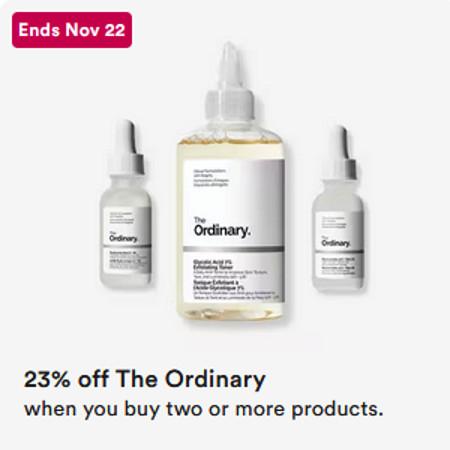 23% off The Ordinary When You Buy Two or More Products