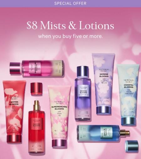 $8 Mists and Lotions When You Buy Five or More