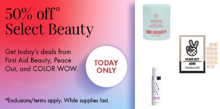 50% Off Select Beauty