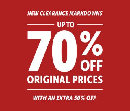 New Clearance Markdowns Up to 70% Off