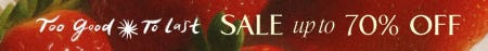 Sale Up to 70% Off